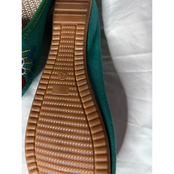 CINAK Women's Embroidered Flats Slippers Backless Slip-on Loafers Size 43 / 10 - Picture 3 of 8